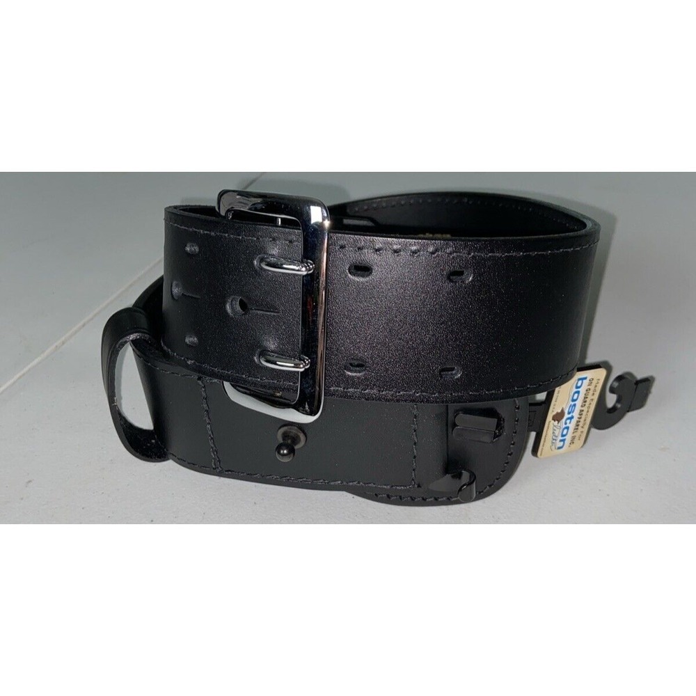 Boston Leather Belt Size 24 Black | Model 6601 Duty Uniform Belt USA Made